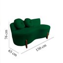 Ver mais imagens de Namoradeira Sofá Feijão Lounge Orgânica Bouclé Verde