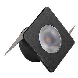 LUMINATTI LUMINÁRIA MINI LED DE EMBUTIR ALUMINIO PRETO 1W 2700K LM620 - 1