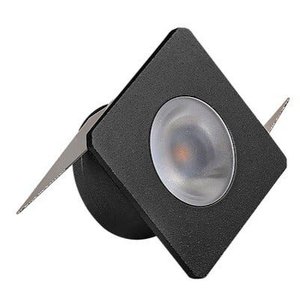 LUMINATTI LUMINÁRIA MINI LED DE EMBUTIR ALUMINIO PRETO 1W 2700K LM620