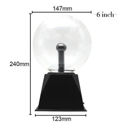 Luminária de Plasma 24cm Bola Night LED Abajur Globo Light - 6