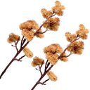 Ver imagem 1 de Kit 2 Plantas Artificiais Mamonas Marrom Enfeite Jardim 70cm