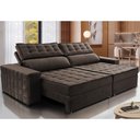 Ver imagem 1 de Sofá Retrátil e Reclinável 3,15m Cama inBox Big Star com SoftGel D40 Velupluma Café