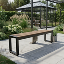 Ver imagem 5 de Banco de Madeira Plastica sem Encosto Steel 200cm