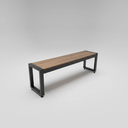 Ver imagem 2 de Banco de Madeira Plastica sem Encosto Steel 200cm