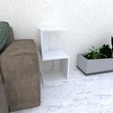 Ver imagem 3 de Mesa Lateral Branca Aparador de Sofa Sala Mesa Lateral Cama Mesa de Canto Sala de Estar