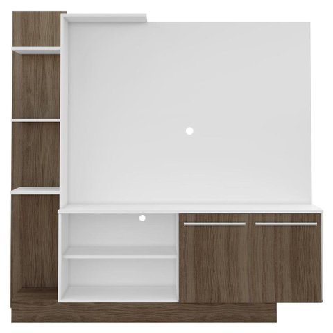 Estante Tv 55" E 2 Portas Denver Multimóveis V2473 Madeirada/Branca Argila/Branco