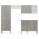 Ver imagem 6 de Cozinha Compacta c/ 3 Leds 4 pçs Xangai Multimóveis V3415 Branca/Lacca Fumê