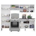 Ver imagem 5 de Cozinha Compacta c/ 3 Leds 4 pçs Xangai Multimóveis V3415 Branca/Lacca Fumê