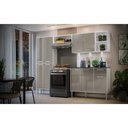 Ver imagem 7 de Cozinha Compacta c/ 3 Leds 4 pçs Xangai Multimóveis V3415 Branca/Lacca Fumê