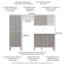 Ver imagem 3 de Cozinha Compacta c/ 3 Leds 4 pçs Xangai Multimóveis V3415 Branca/Lacca Fumê