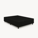 Ver imagem 1 de Box Base Blindado Suede- Viuva 128x188x38 - Novo:preto