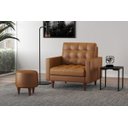 Ver imagem 1 de Poltrona Caramelo - Couro 100% Animal - Decoração - Elit Living Queen - Wanderlei Estofados