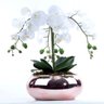 Arranjo com 4 Orquídeas Brancas Centro de Mesa Rose Gold - 2