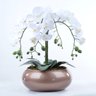 Arranjo Centro de Mesa de Orquídea Branca em Vaso Cobre - 1