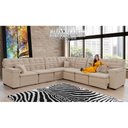 Ver imagem 1 de Sofá Magno 3.77x3.97m de Canto, Retrátil e Reclinável - Bege