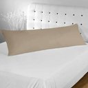 Ver imagem 3 de Fronha para Travesseiro de Corpo Bege de 1,40 M X 50 Cm.