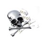 2 Adesivos Caveira 3d, Skull, Emblema, Moto, Carro - 5