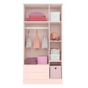 Ver imagem 4 de Conjunto Guarda Roupa e Cômoda Casa do Bosque 3 Portas Giratória 6 Gavetas MDP Rosa Acetinado