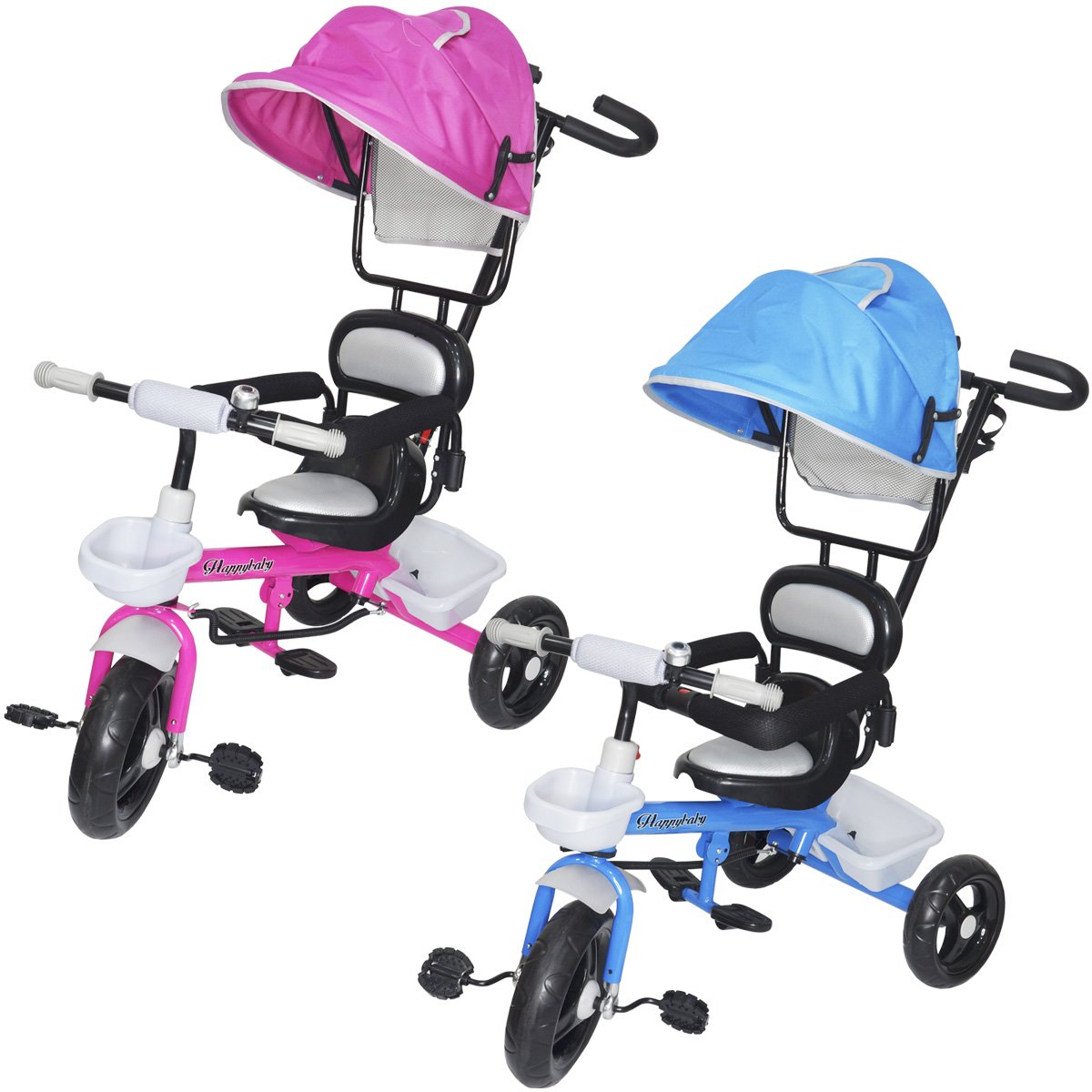 Triciclo Infantil com Capota 2 em 1 Zupa Baby Style