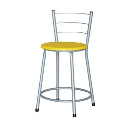 Banqueta Baixa Ratan Cinza Retro   - 1