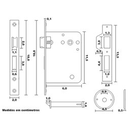 Fechadura Para Porta Inox Roseta Banheiro Wc Premium Aliança - 4