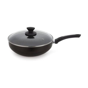 Frigideira Wok Multiflon com Cabo e Tampa de Vidro