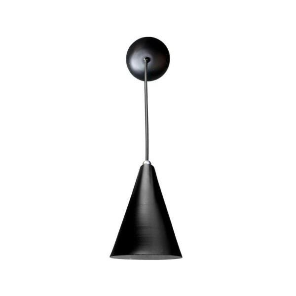 Pendente Jm Iluminação Alumínio Cone Bivolt 1xE27 Preto - 1