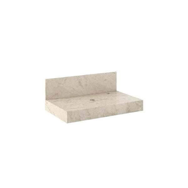Lavatório 60cm Slim para Cuba de Apoio Travertino Blu - 1