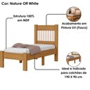 Ver imagem 4 de Cama de Solteiro Mdf 199x95 Cm Bela Nature Off Decmade
