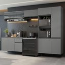Ver imagem 1 de Armário De Cozinha Completa Suspenso 300cm Cinza 7