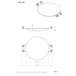 Disco 18" Preto com Cabo de Madeira Papaléguas 058 - 2