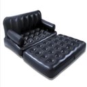 Ver imagem 1 de Sofá Cama Casal Inflável 5 em 1 Multifuncional Poltrona Dupla 300kg Reclinável Sala Quarto Viagem