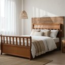 Ver imagem 2 de Cama Maciça 1,30 X 1,90 - Madeira Maciça - Móveis de Gramado - ( Cor Marrom )