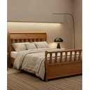 Ver imagem 1 de Cama Maciça 1,30 X 1,90 - Madeira Maciça - Móveis de Gramado - ( Cor Marrom )
