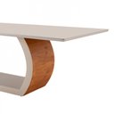 Ver imagem 4 de Mesa para Sala de Jantar Ellis 220cm Moderna Mobília Cinamomo com Off White-off White