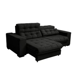Sofá Retrátil e Reclinável 2,10m 3 Lugares Molas Ensacadas Pillow Top Suede New Califórnia - 3