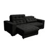 Sofá Retrátil e Reclinável 2,10m Suede New California Preto - 4
