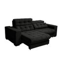 Ver imagem 4 de Sofá Retrátil e Reclinável 2,10m Suede New California Preto