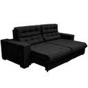 Ver imagem 2 de Sofá Retrátil e Reclinável 2,10m Suede New California Preto