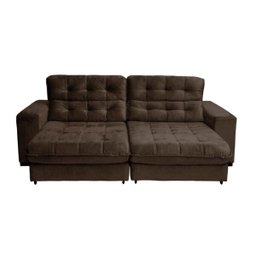 Sofá Retrátil e Reclinável 2,10m 3 Lugares Molas Ensacadas Pillow Top Suede New Califórnia - 3