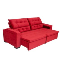 Sofá Retrátil e Reclinável 2,44m Molas Bonnel Suede Arezzo - 2