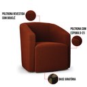 Ver imagem 7 de Kit 2 Poltronas Stella Max Bouclê Base Giratória - D'Rossi Terracota