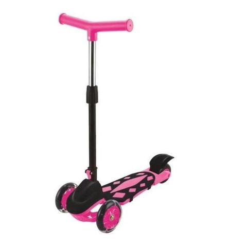 Patinete Infantil Radical 3 Rodas Power Dobrável Rosa