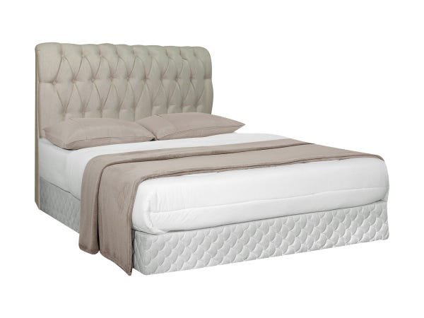 Cabeceira Triumph Capitone 1,95 cm - Linho Creme - 1