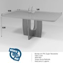 Ver imagem 2 de Mesa Roma 180x90 Mdf/vidro Bom Pastor