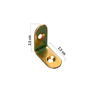 Kit com 100 Cantoneiras de Ferro para Fixação de Móveis 1" - 25,4mm Bicro