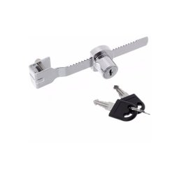 Fechadura Para Vitrine de Vidro Com Porta de Correr Cromada - 1