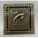 Ver imagem 1 de Ralo Vintage Retrô Quadrado Golfinho Bronze 12x12