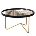 Ver imagem 1 de Mesa de Centro Alamanda Sala Espelhada com Pés Metálicos Preto/dourado
