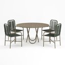 Ver imagem 3 de Mesa Área Externa Redonda Floratta Alumínio Bege 120cm